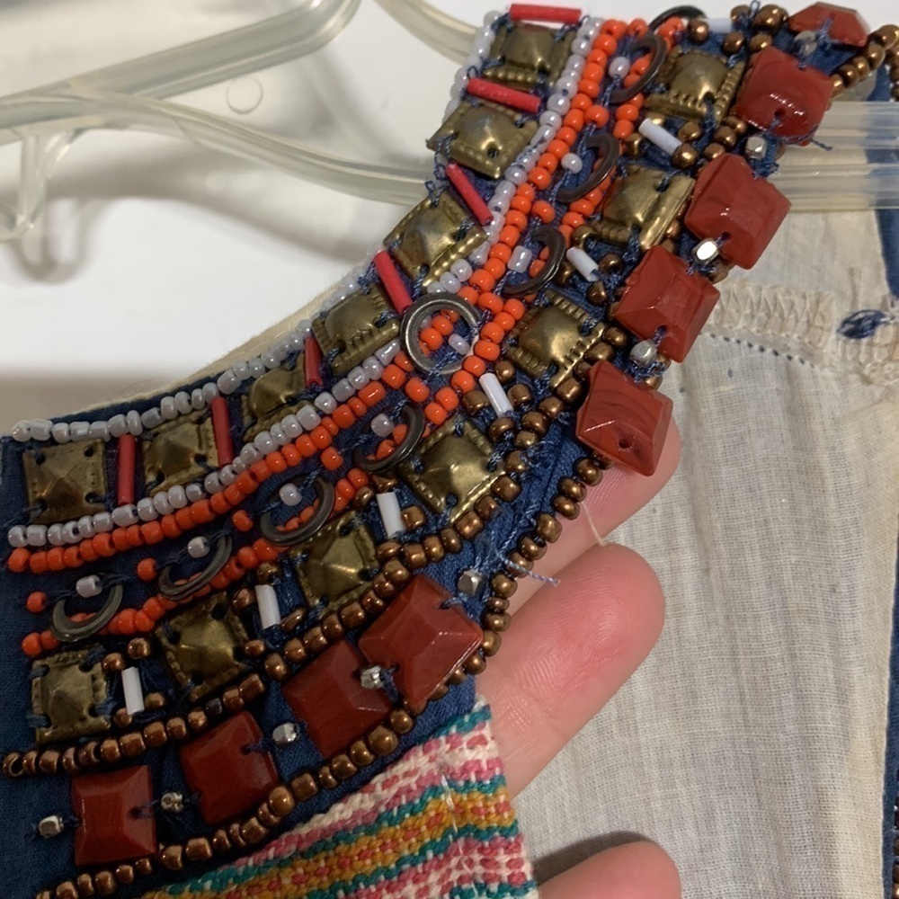Lucky brand bohemian woven print sleeveless mini dress halter neck small - Picture 11 of 14